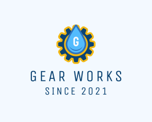 Water Cog Gear logo design