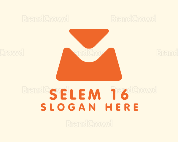 Orange Bag Letter M Logo