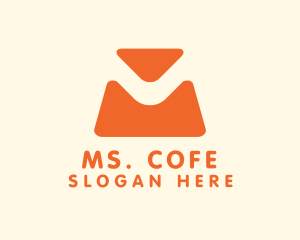 Orange Bag Letter M logo design