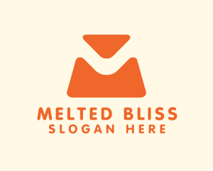 Orange Bag Letter M logo design