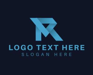 Letter R - Origami Fold Startup Letter R logo design