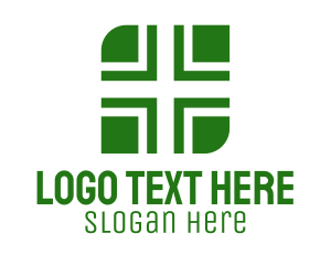 Square - Medical Green Cross logo design