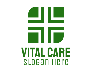 Medical Green Cross logo design