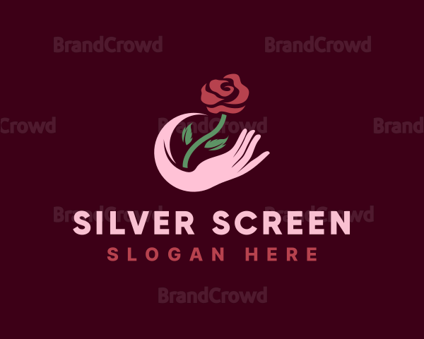 Hand Rose Florist Logo