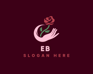 Hand Rose Florist Logo