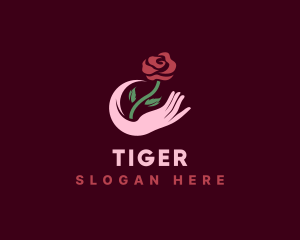 Hand Rose Florist Logo