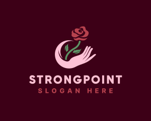 Hand - Hand Rose Florist logo design