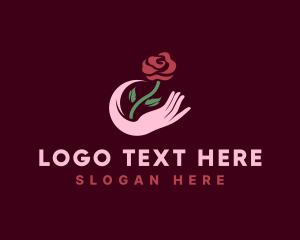 Florist - Hand Rose Florist logo design