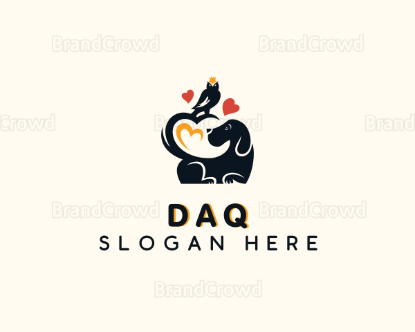 Dog Owl Pet Care Logo