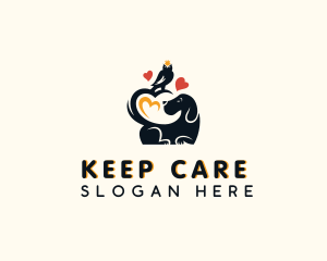 Dog Owl Pet Care logo design