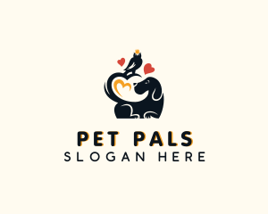 Dog Owl Pet Care logo design