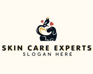 Dog Owl Pet Care logo design