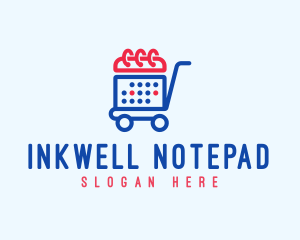 Notepad - Shopping Calendar Cart logo design