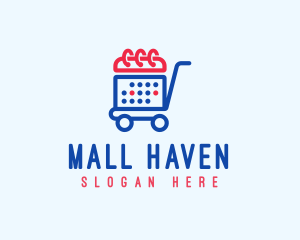 Shopping Calendar Cart logo design