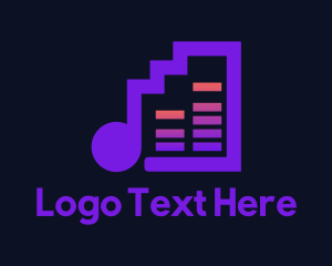 Speaker - High Note Music Bars logo design