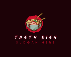 Ramen Noodle Dish logo design