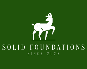 Animal Conservation - Wild Deer Silhouette logo design