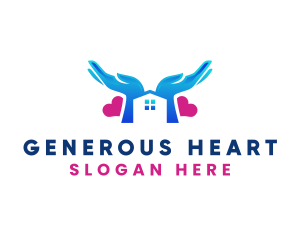 Heart Hand Shelter logo design