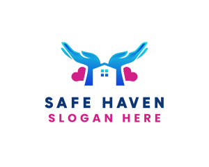 Heart Hand Shelter logo design