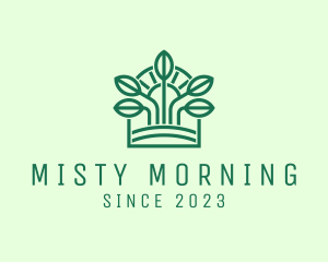 Morning Seedling Sprout  logo design