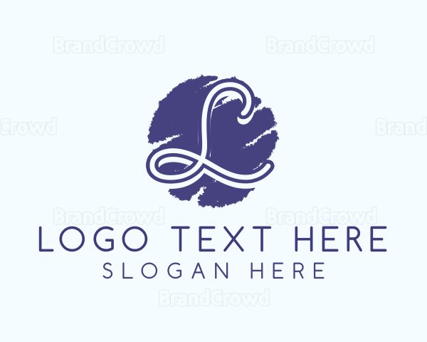 Cursive Font Lettermark Logo