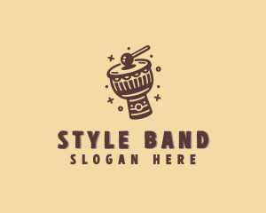 African Musical Drum logo design