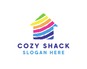 Shack - Colorful Home Real Estate logo design