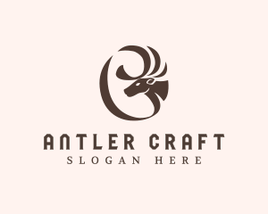 Antlers - Elegant Deer Antlers logo design