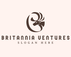 Elegant Deer Antlers logo design