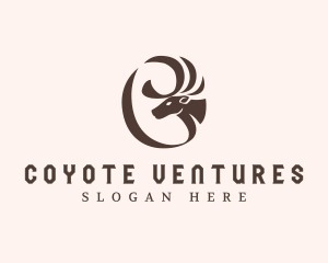 Elegant Deer Antlers logo design