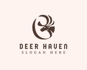 Elegant Deer Antlers logo design