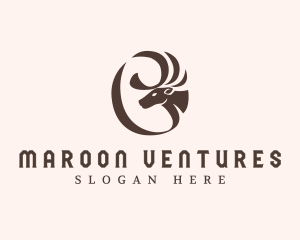 Elegant Deer Antlers logo design