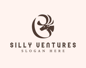 Elegant Deer Antlers logo design