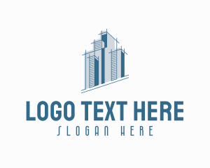 Real Estate Agency - Cityscape Building Architecture logo design