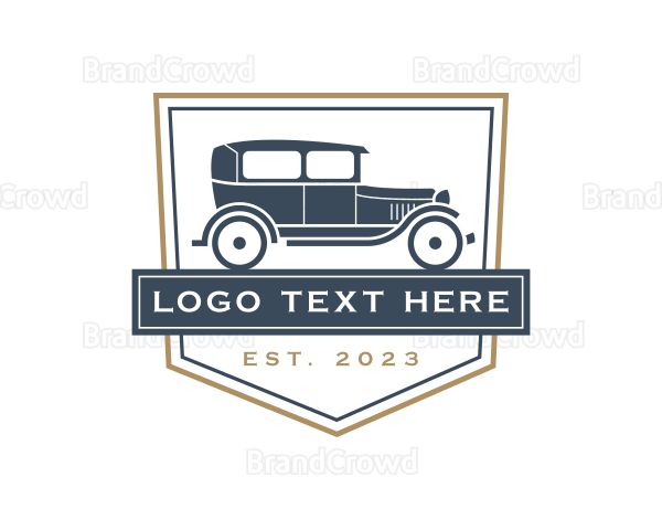 Retro Car Shield Rental Logo