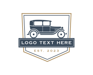 Emblem - Retro Car Shield Rental logo design