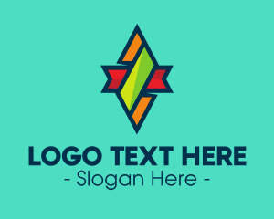 Tag - Colorful Diamond Bookmark logo design