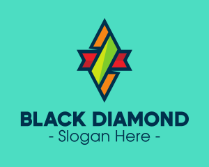 Colorful Diamond Bookmark  logo design