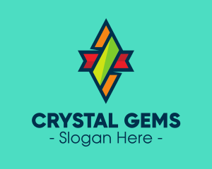 Colorful Diamond Bookmark  logo design