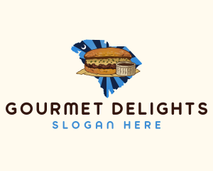 South Carolina French Dip Sandwich logo design