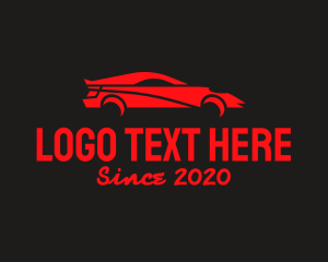 Auto - Red Sports Car logo design