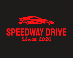 Driver - Red Sports Car logo design