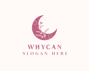 Bohemian - Crescent Flower Moon logo design