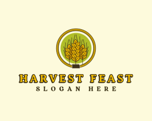 Wheat Agriculture Kansas logo design