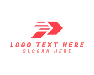 Fast - Delivery Letter P logo design