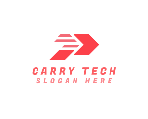 Carry - Delivery Letter P logo design