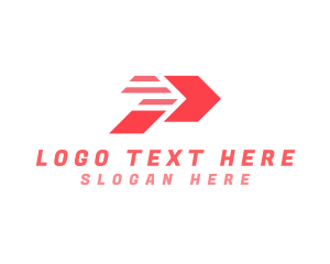 Van - Delivery Letter P logo design