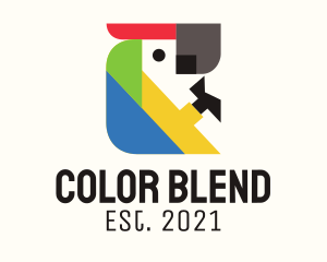 Colorful Blocks Parrot  logo design