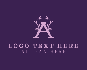 Style - Feminine Flowers Letter A logo design