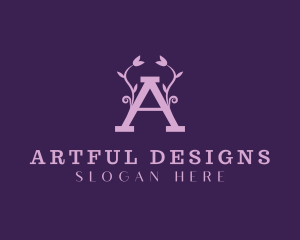 Feminine Flowers Letter A logo design